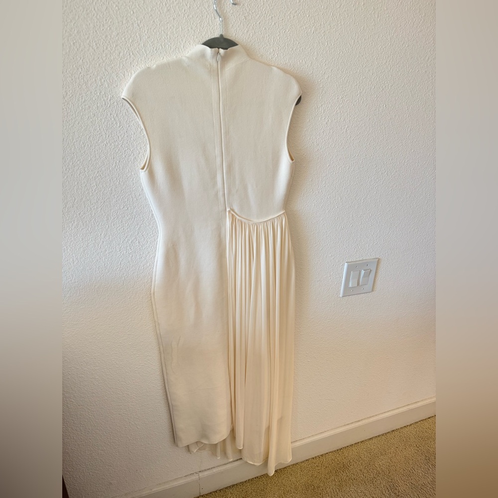 ET OCHS FRANCIS ASYMMETRIC KNIT COMBO MIDI DRESS | Size: Medium - Picture 5 of 6